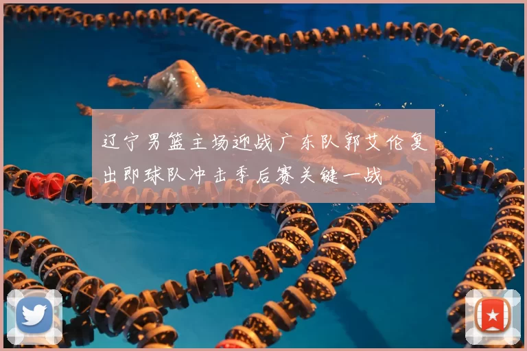 辽宁男篮主场迎战广东队郭艾伦复出即球队冲击季后赛关键一战