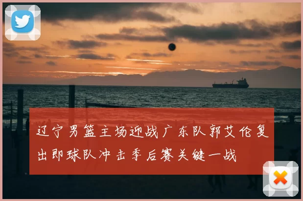 辽宁男篮主场迎战广东队郭艾伦复出即球队冲击季后赛关键一战